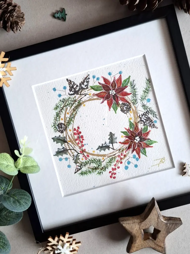 Couronne de Poinsettias