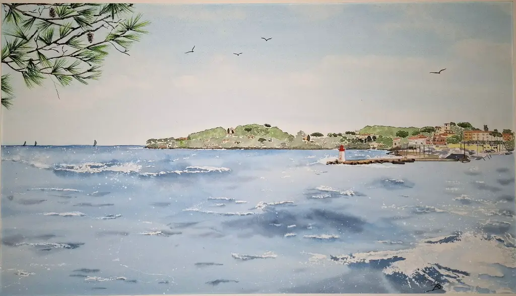 Embruns à la pointe Saint-Hospice (vente exclusive durant l'exposition St-Jean-Cap-Ferrat)