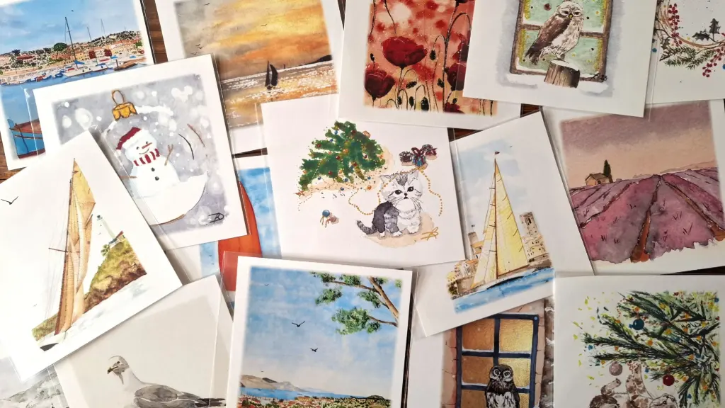 Cartes de Vœux 15x15 cm - set de 5